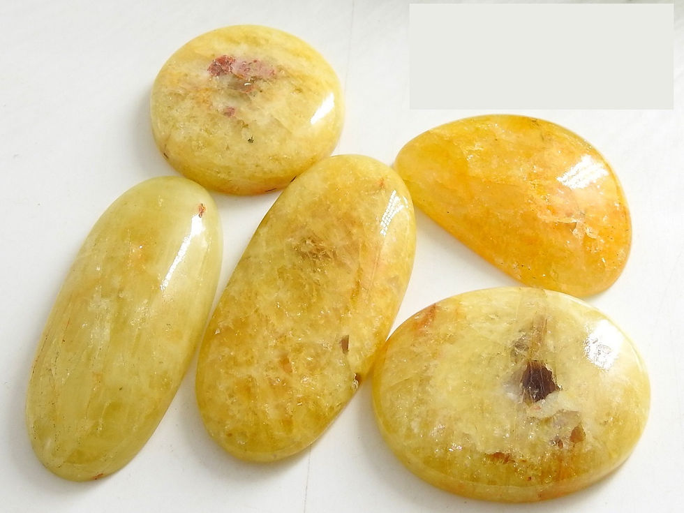Miniature : Heliodor Smooth Cabochon Loose Gemstone For Making Jewelry