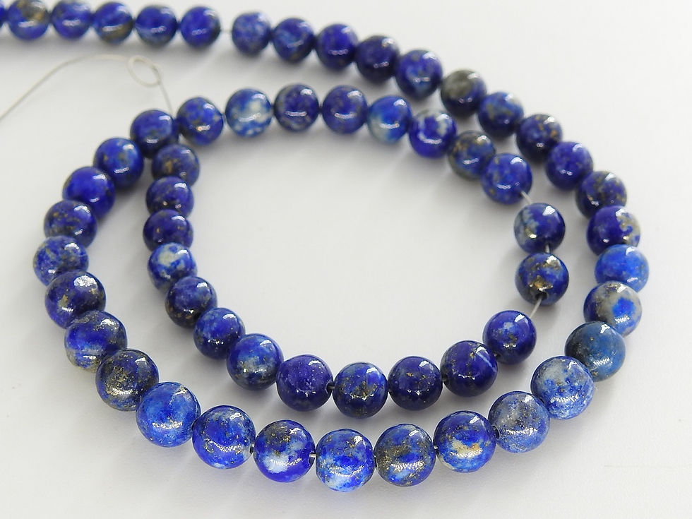 Thumbnail: Lapis Lazuli Smooth Spheres Ball Round Beads