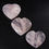Thumbnail: Rose Quartz Smooth Heart Shape Loose Cabochon
