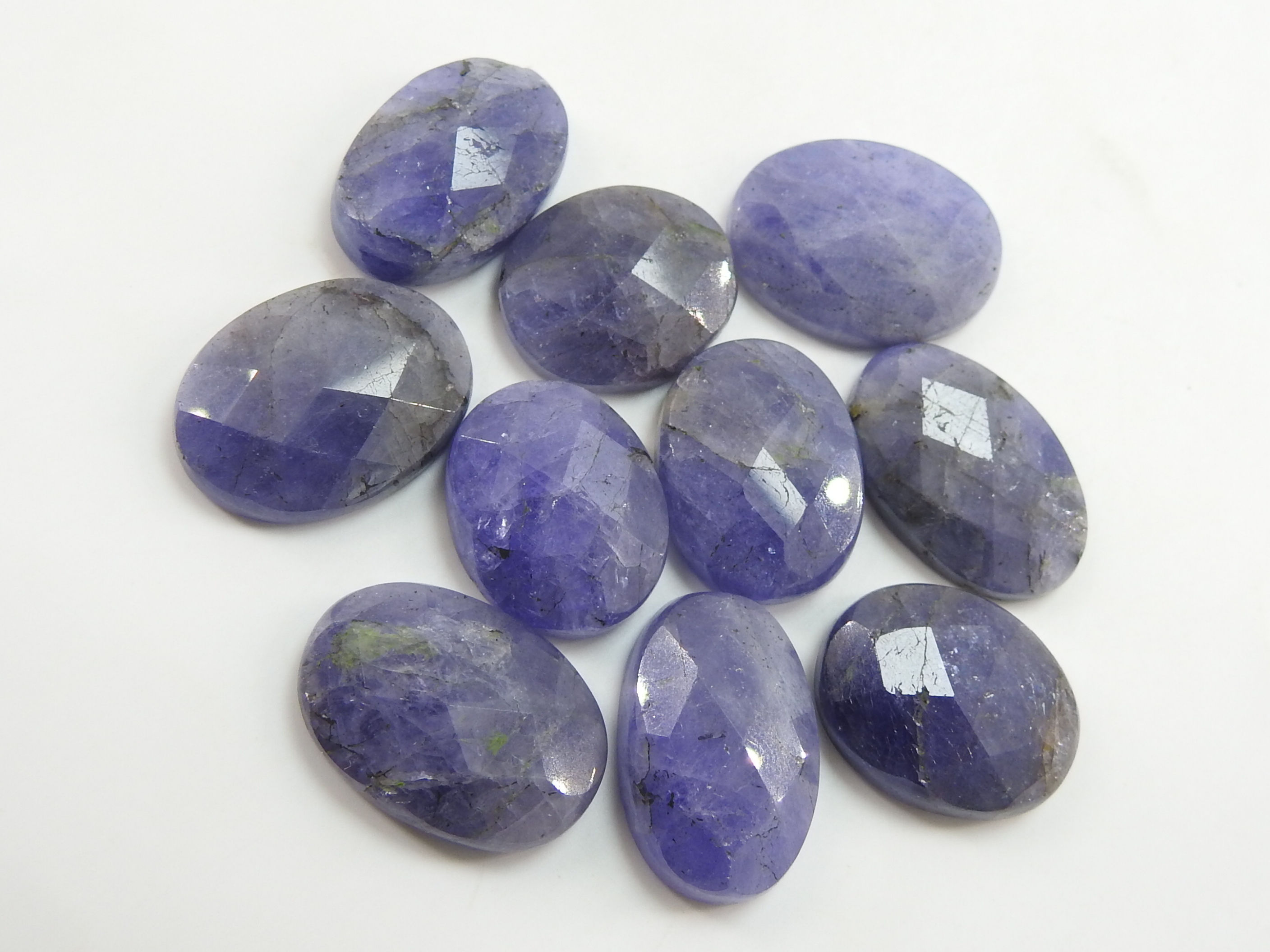 Tanzanite Faceted Fancy Shape Cabochons Lot 10Pieces 20X13TO16X14MM Approx