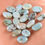 Thumbnail: Larimar Cabochon Smooth Polished Oval Shape 19 Piece Lot Calibrated Size 12X8MM