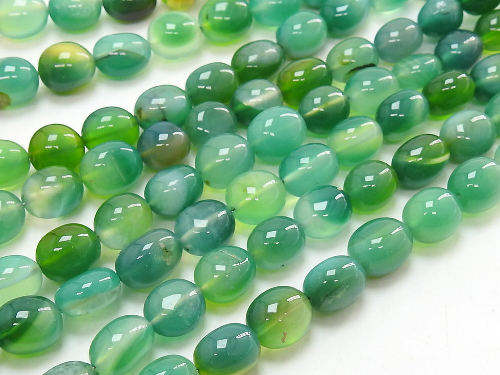 Küçük resim: Green Chalcedony Smooth Tumble Nuggets