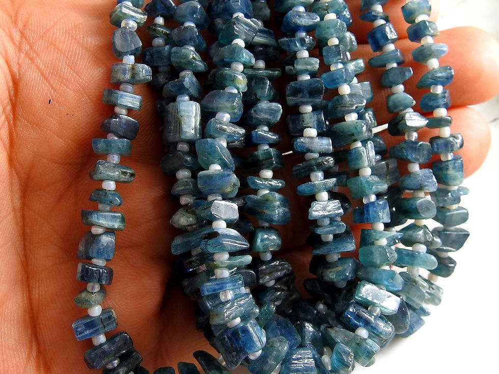 Thumbnail: Blue Kyanite Natural Rough Bead Chip Uncut Nugget