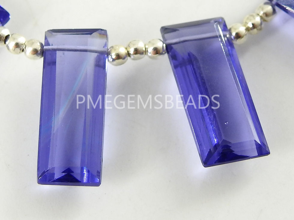 Iolite Blue Faceted Baguette