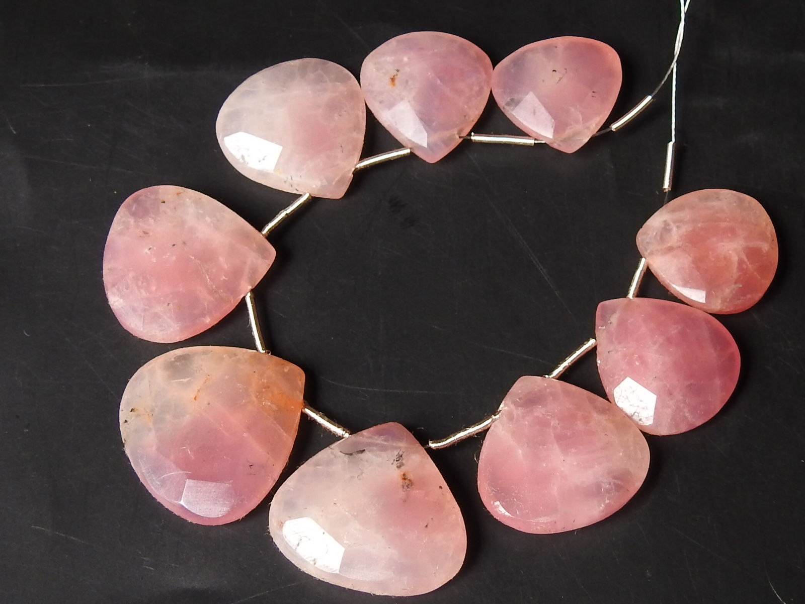 Morganite Faceted Pear Shape Cabochon Briolette/WM-W7