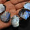 縮圖：White Rainbow Moonstone Multi Flashy Fire Natural Polished Rough Slice/WM-W7