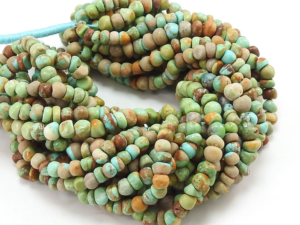 Arizona Turquoise Smooth Handmade Bead/16Inches Strand/W-B2