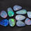 Thumbnail: Australian Opal Doublet Cabochon Lot Smooth Polished 10Piece 9-11MM Long Approx