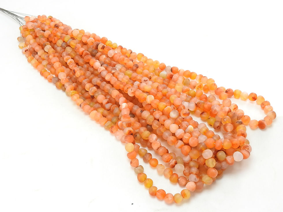 Miniature : Carnelian Smooth Matte Polished Handmade Bead