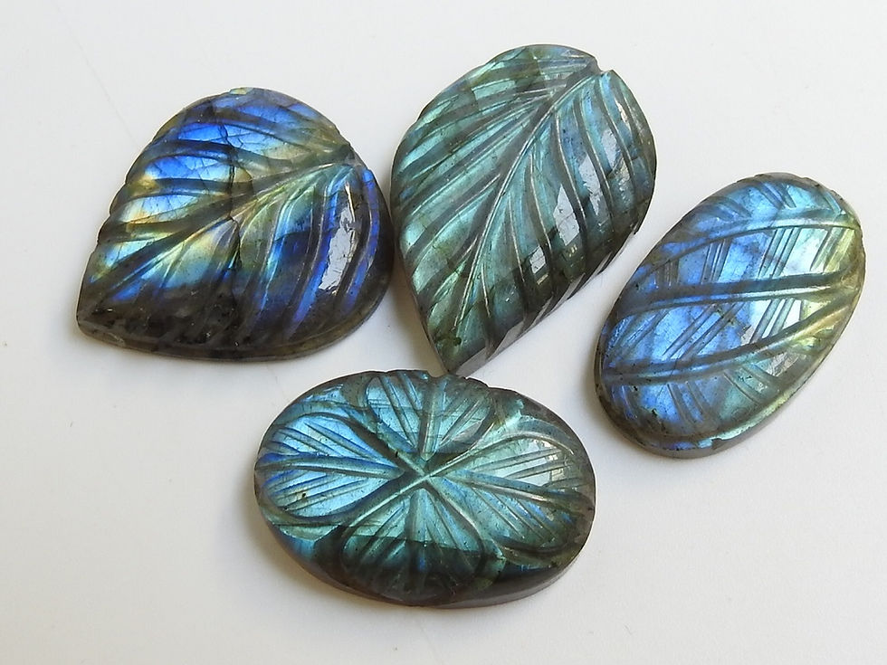 Thumbnail: Labradorite Multi Flashy Fire Carving Cabochon Spectrolite Loose Stone