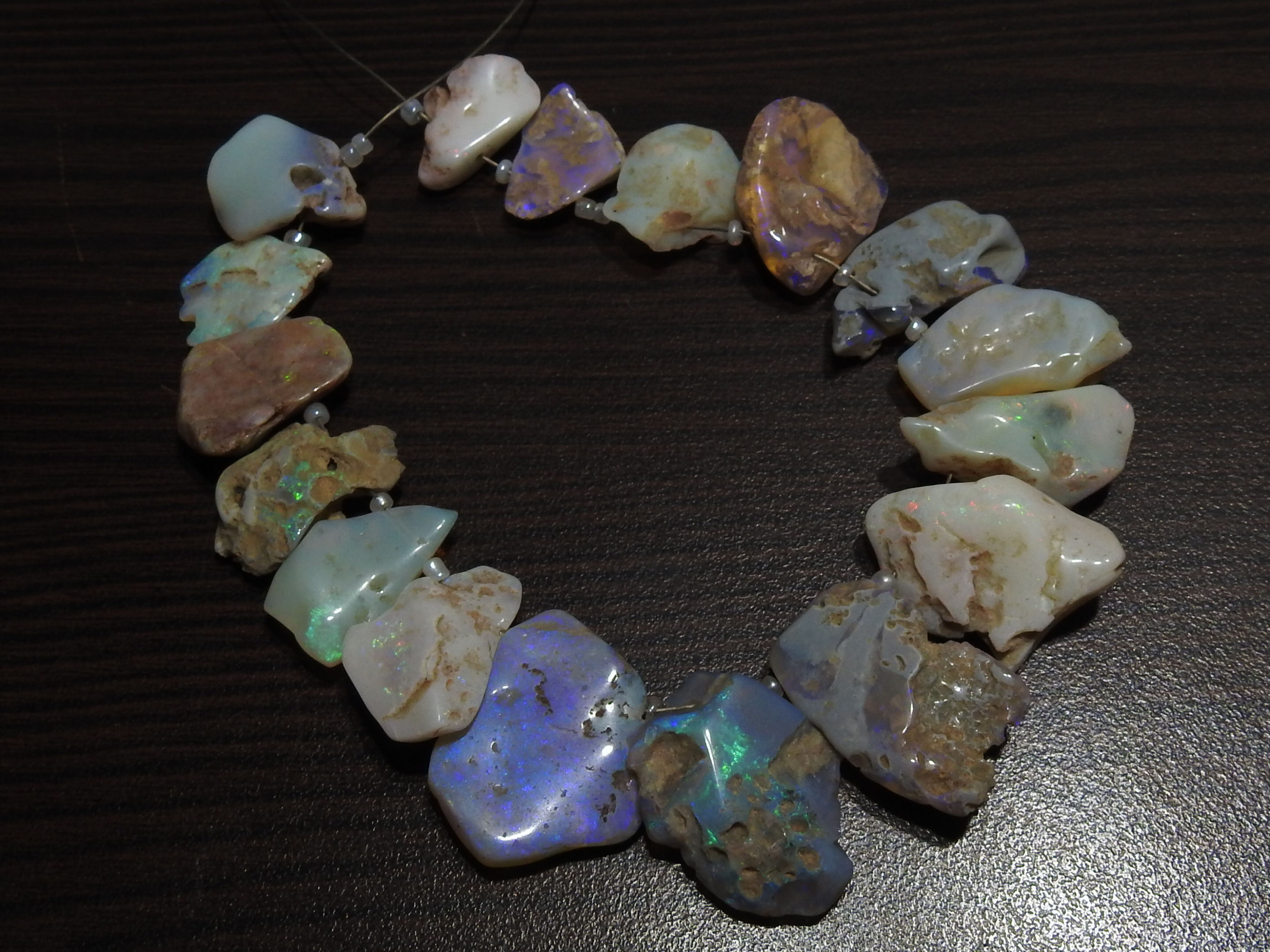 Australian Opal Polished Rough Slice/8Inch 23X18To16X8MM Approx/WWM-2