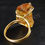 Thumbnail: Citrine Natural Rough 14KGold Polished Wire-Wrapping Rings