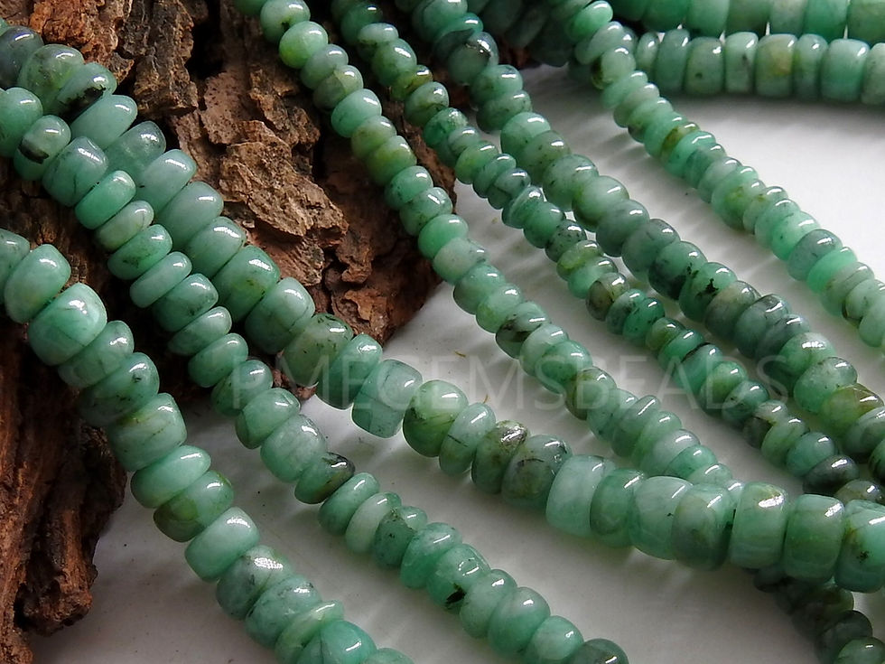 サムネイル： Emerald Smooth Roundel Bead