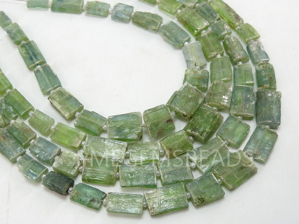 Miniature : Green Kyanite Natural Rough Tumble Nuggets