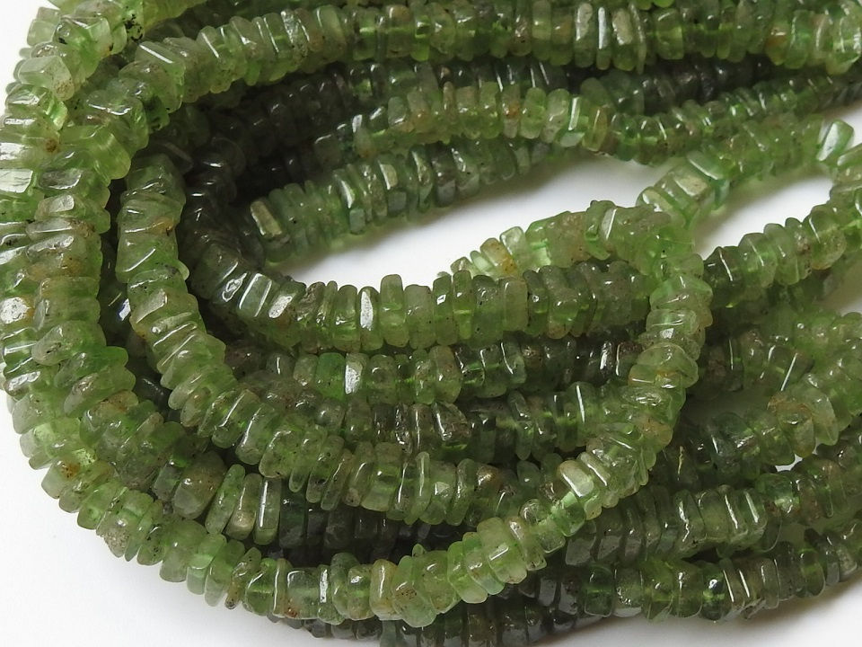Green Kyanite Smooth Heishi Beads