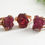 Миниатюра: Rhodolite Garnet Natural Polished Rough Wire Wrapping Copper Rings