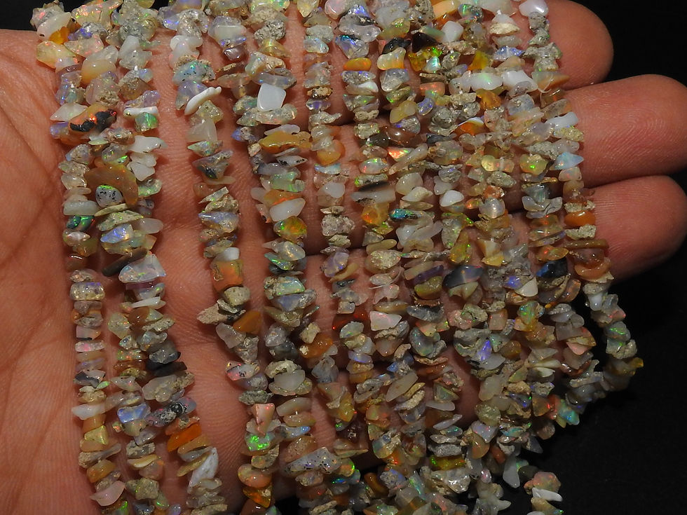 サムネイル： Ethiopian Opal Multi Fire Natural Polished Rough Chips Uncut