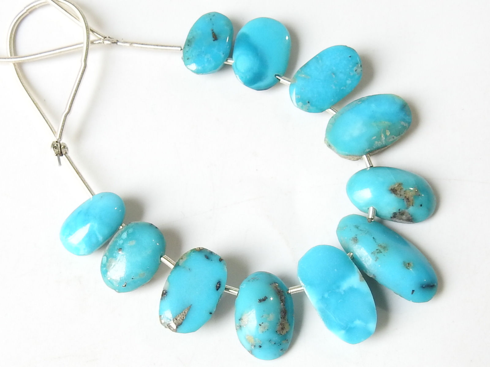 Natural Turquoise Cabochon Briolette/11Piece 18X8To11X7MM/WWM-3