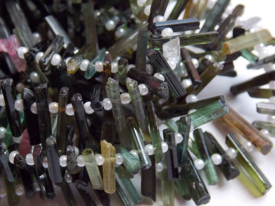 サムネイル： Multi Tourmaline Natural Crystal Rough Sticks