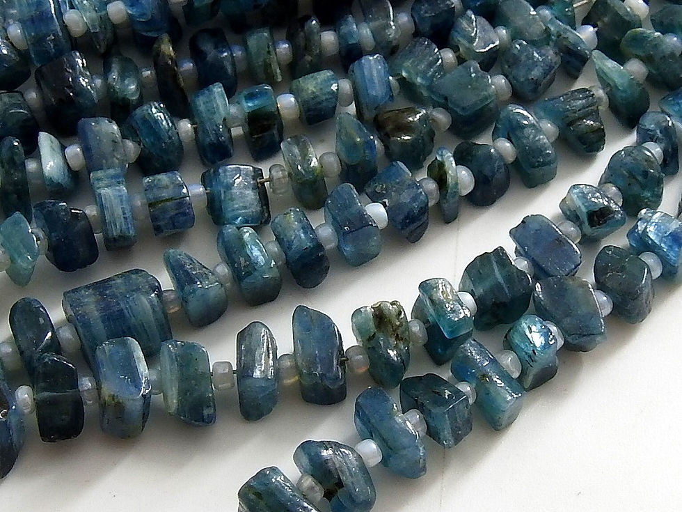 Thumbnail: Blue Kyanite Natural Rough Bead Chip Uncut Nugget