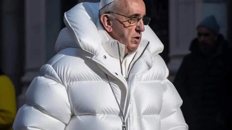papa e intelligenza artificiale piumino