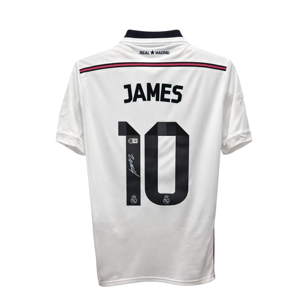 James Rodriguez  - Camiseta Adidas autentica del Real Madrid Firmada BAS