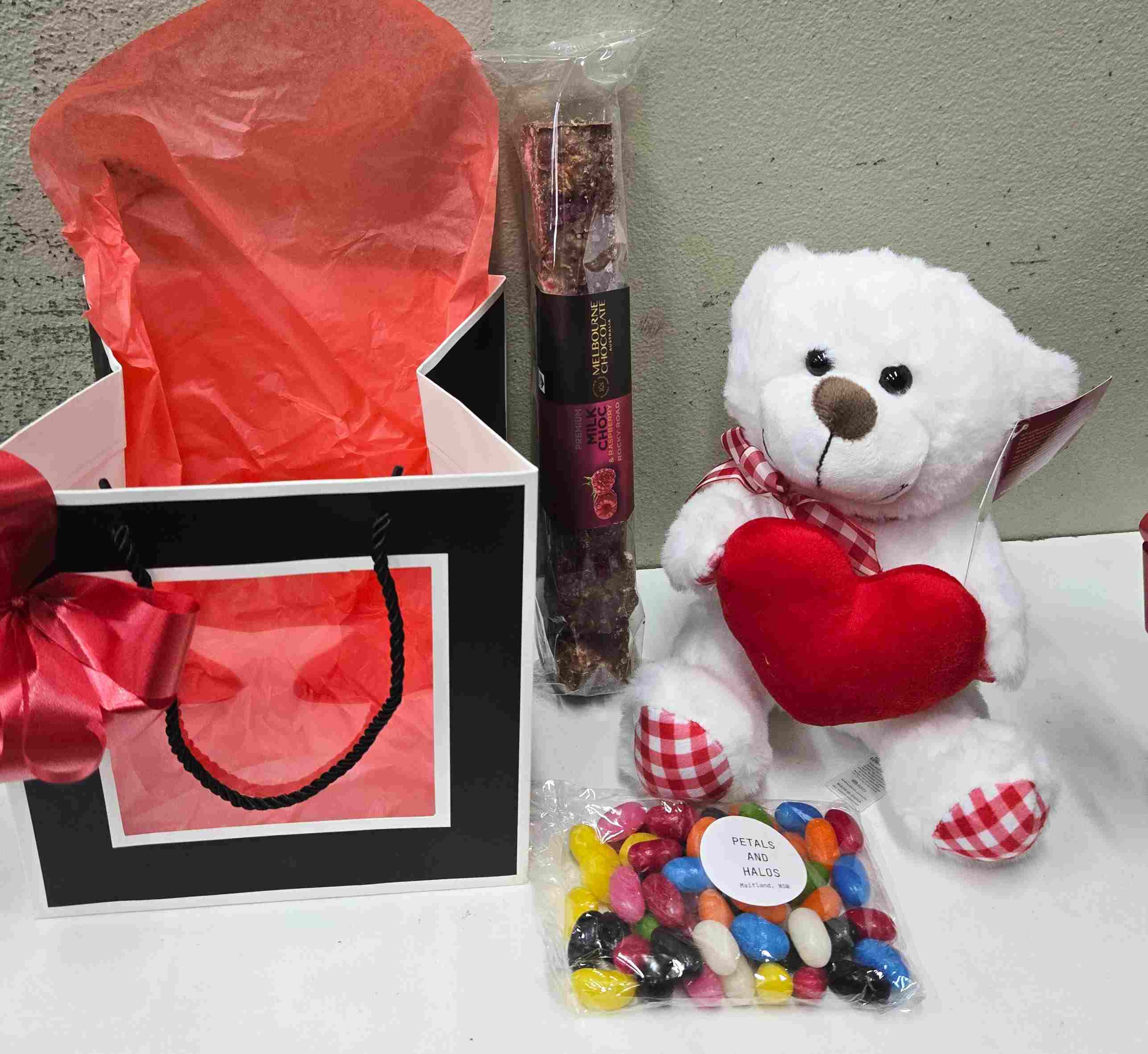 Valentines Day Teddy heart rocky road