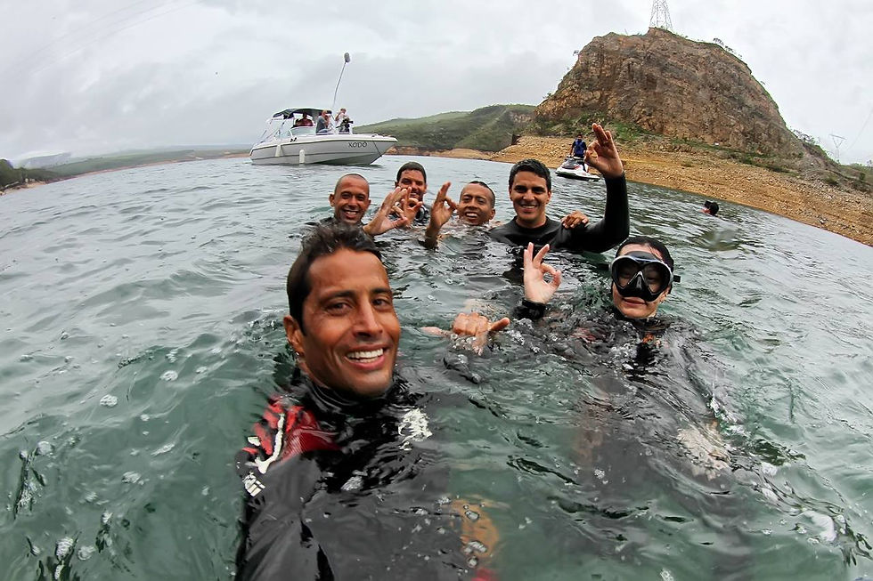 Mergulho na praia