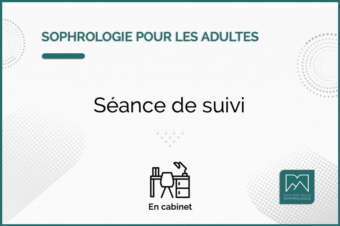 Séance individuelle de suivi pour adultes, pratiquée en cabinet de sophrologie.
