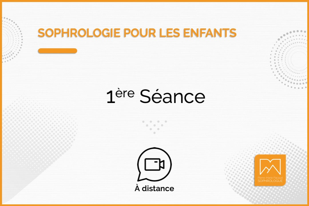 Vignette pour une 1ère séance individuelle de sophrologie pour enfants de - 12 ans, pratiquée en visioconférence.