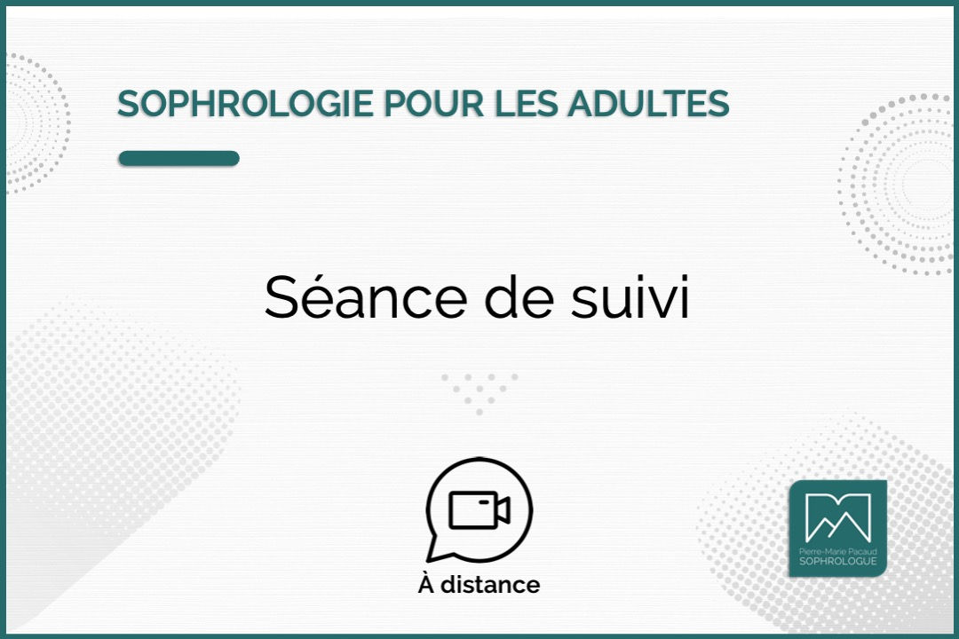 Vignette pour une séance individuelle de suivi de sophrologie pour adultes, pratiquée en visioconférence.