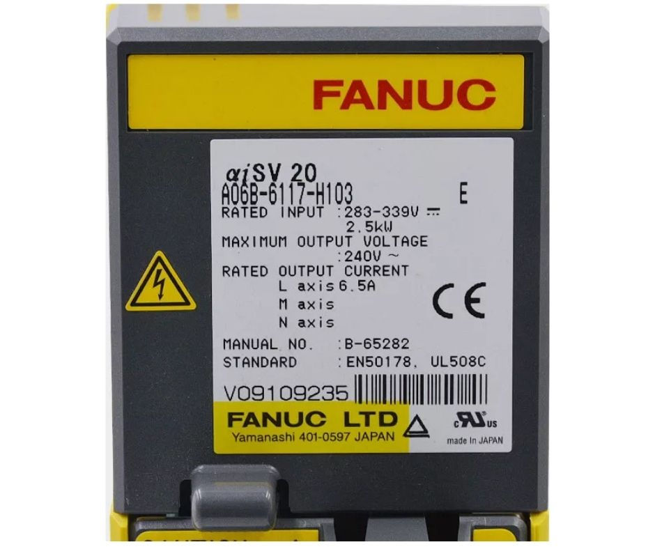 Küçük resim: Fanuc A06B-6117-H103 Servo Sürücü etiket görünüm