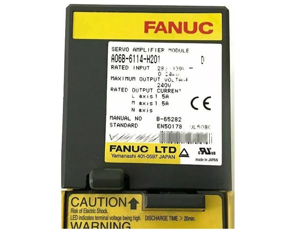 Küçük resim: Fanuc A06B-6114-H201 Servo Sürücü etiket görünüm