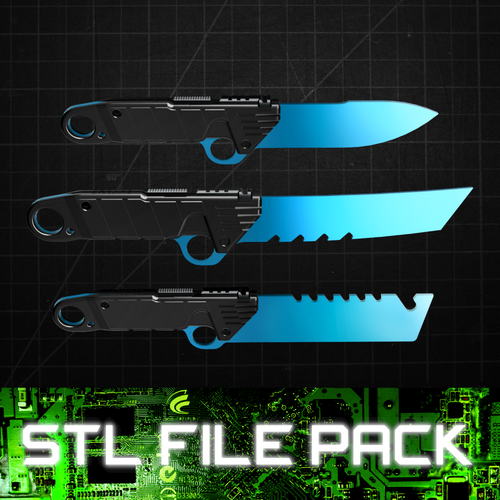 Shiny Knife MK4+5 Set (STL) Starside Armory