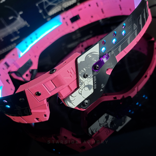 Cyberpunk light collar jacket accessory