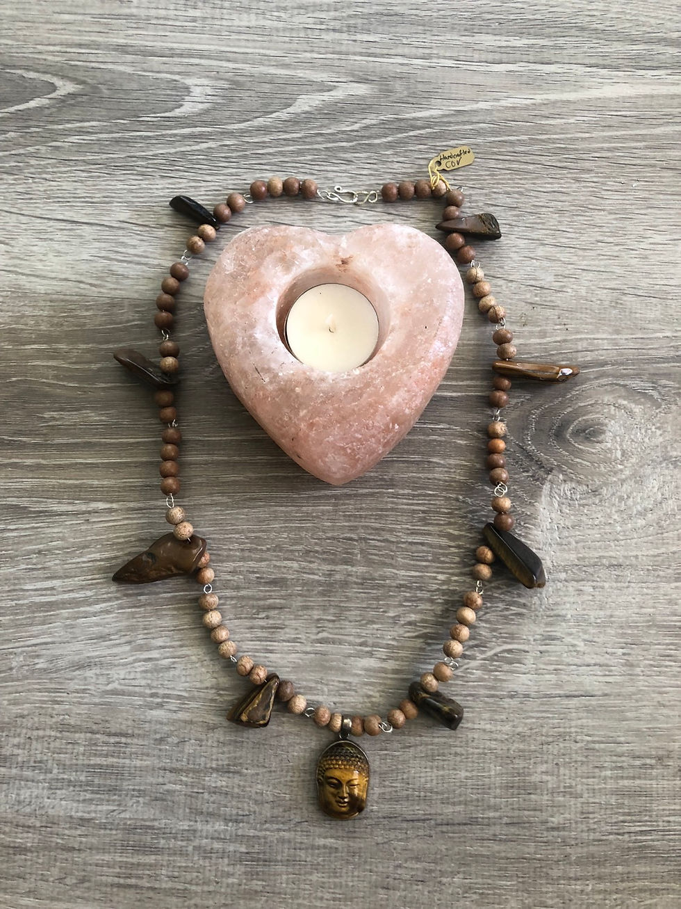 Thumbnail: Children of Venus Custom Buddha Tiger's Eye Necklace