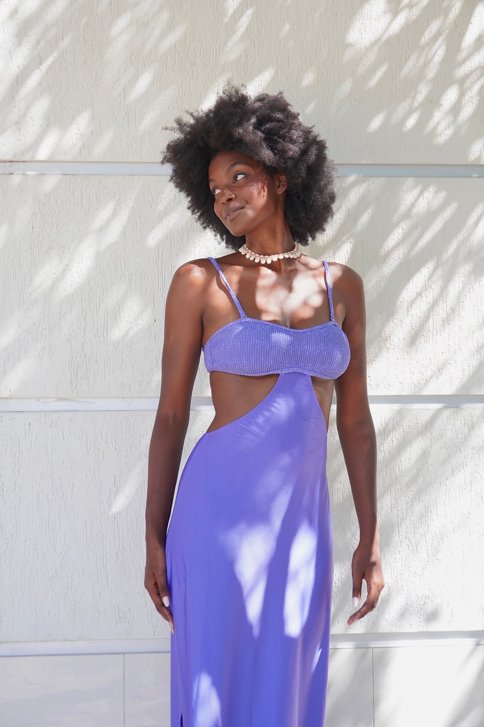 Miniatura: Vestido Kai azul hortênsia 