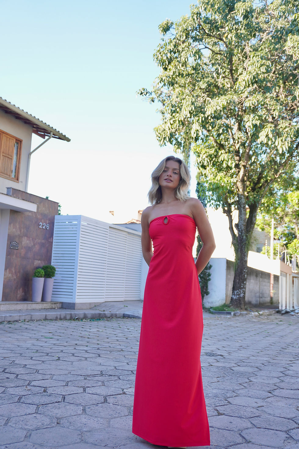 Miniatura: Vestido Gabi red acetinado 