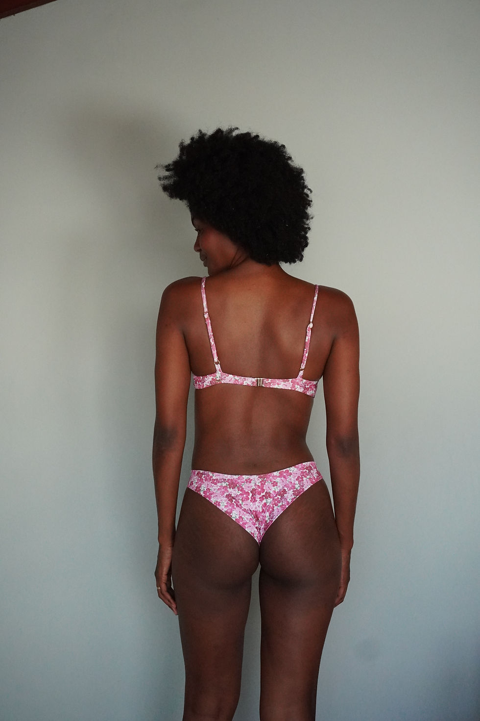 Miniatura: Bottom estampa cape bloom rosa textura off-white 