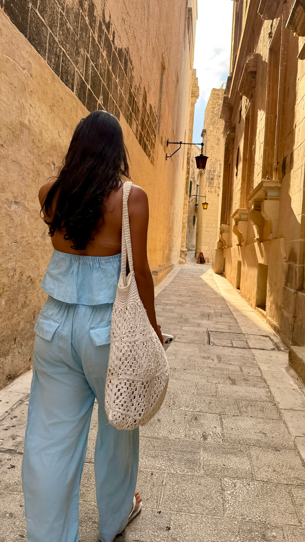 Miniatura: Pantalona Mariah azul linho 