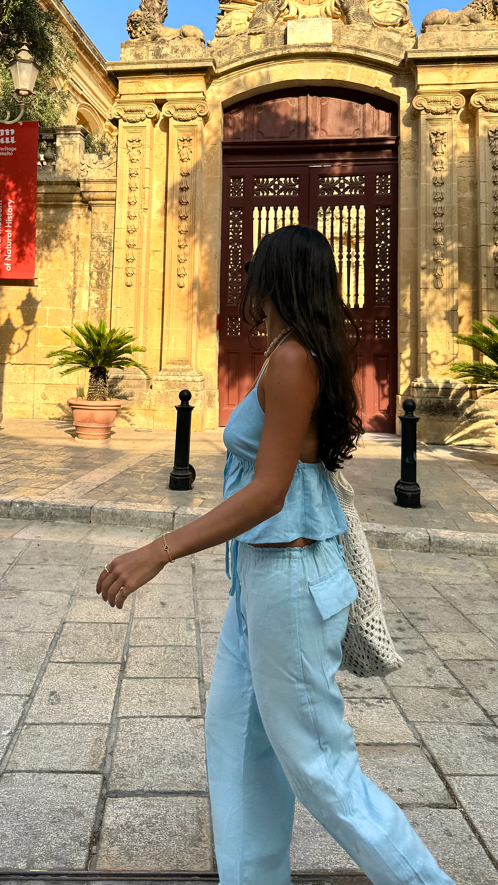 Miniatura: Pantalona Mariah azul linho 