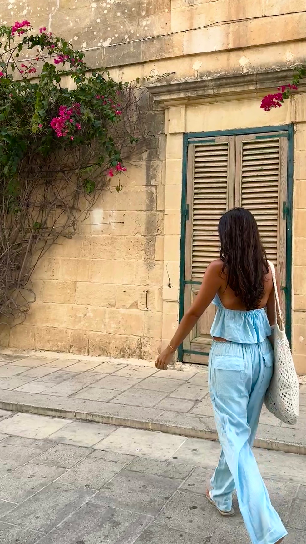 Miniatura: Pantalona Mariah azul linho 