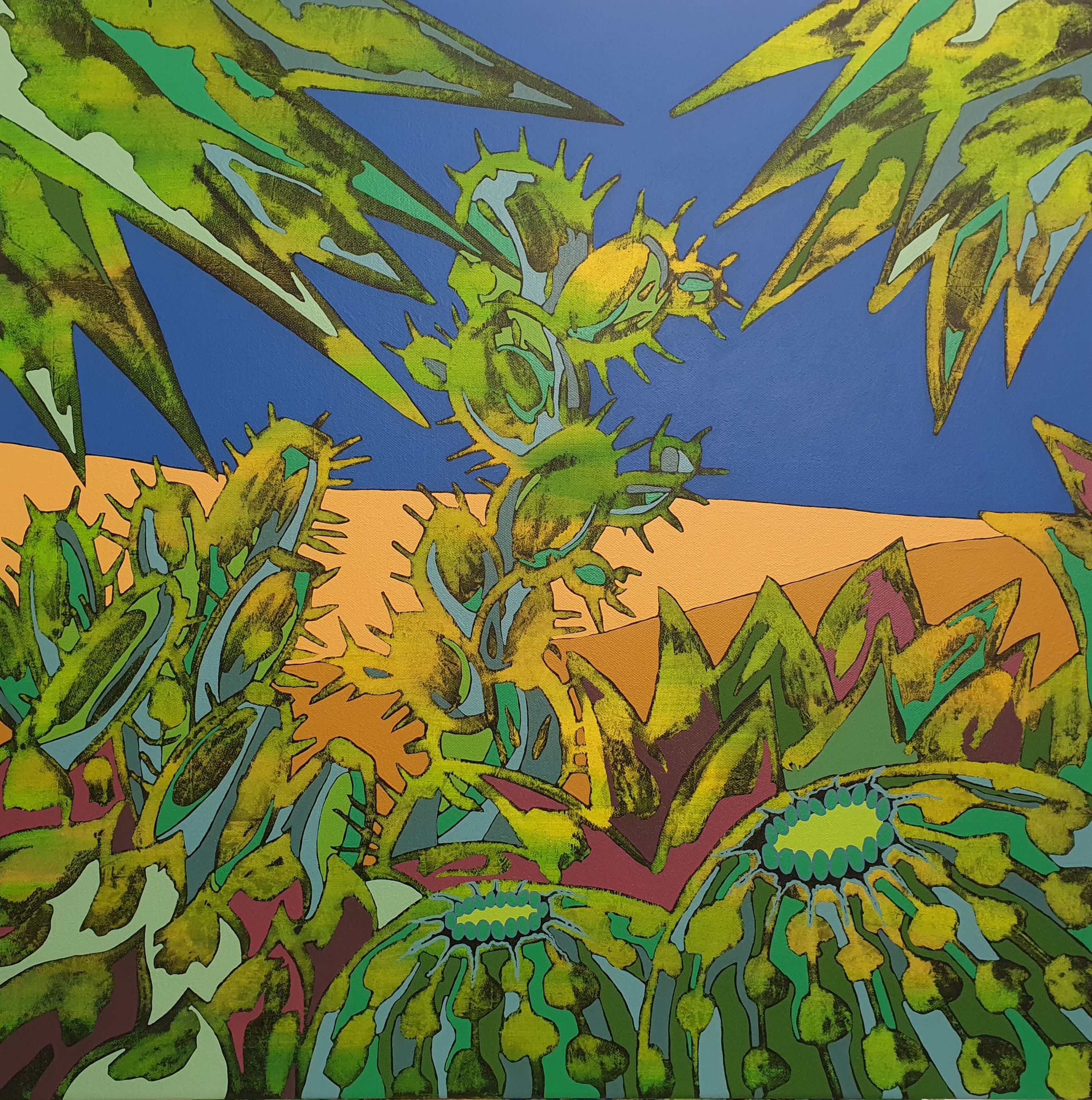 Cacti Dune - Giclée print 35cm x 35cm