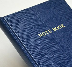 Personalised Notebook in Navy Blue