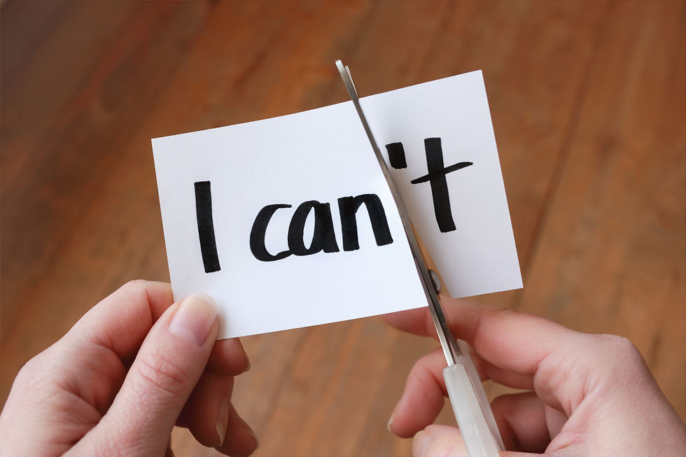 self motivation cutting t off can't to make can, I can.