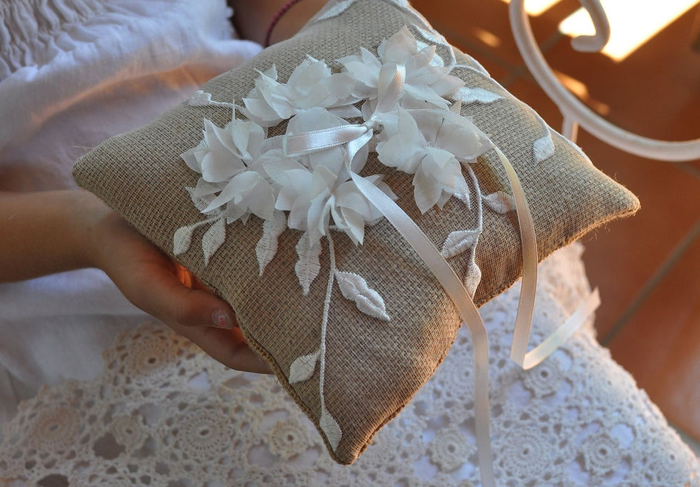 Thumbnail: Burlap ring pillow Ring Bearer pillow Wedding ring cushion Wedding decorations