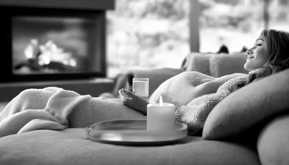 Frau, Kamin, Relax FX_1027039540.webp