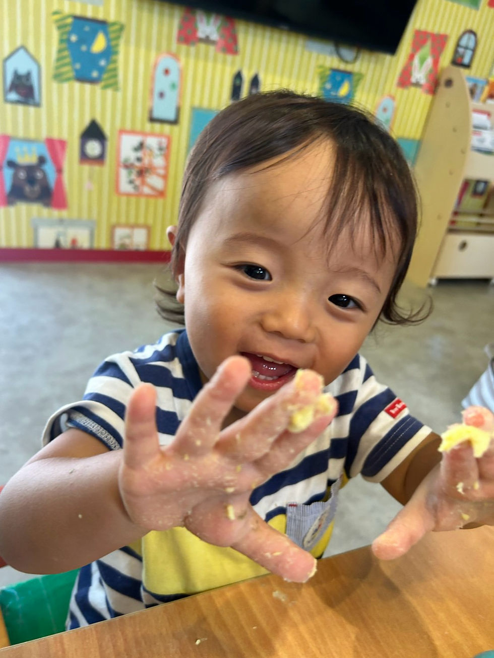 感触遊びをしたよ🍨