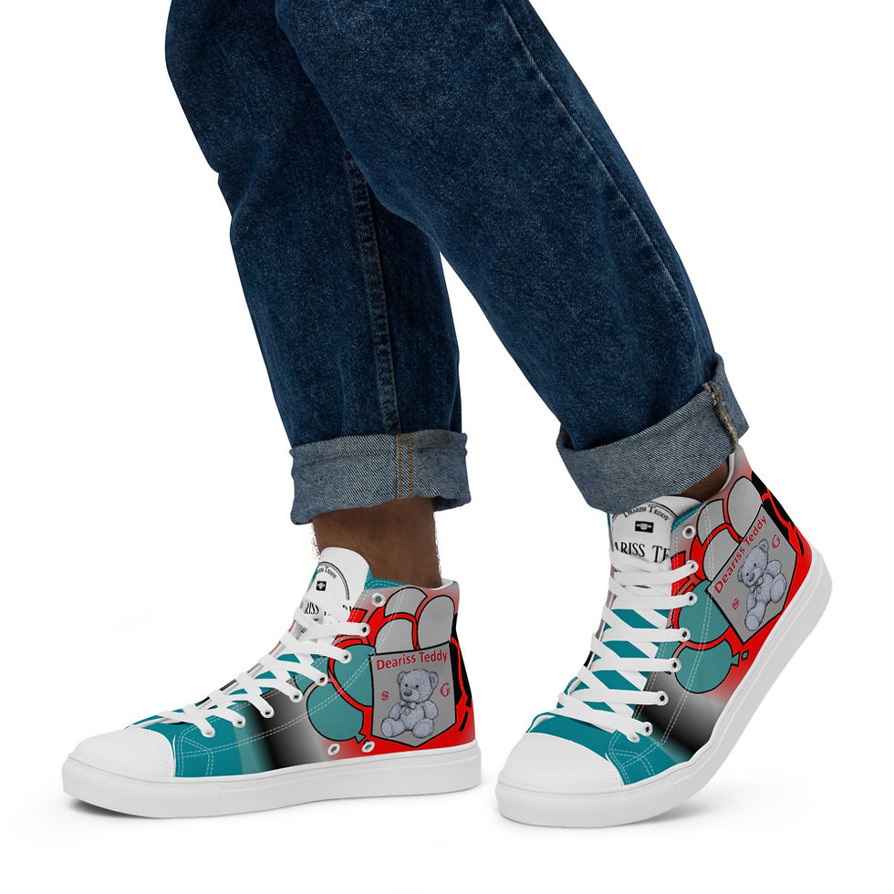 Men’s high top canvas shoes fun