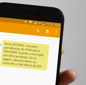 Atenção, motorista: Estado vai notificar devedores do IPVA por mensagem de texto